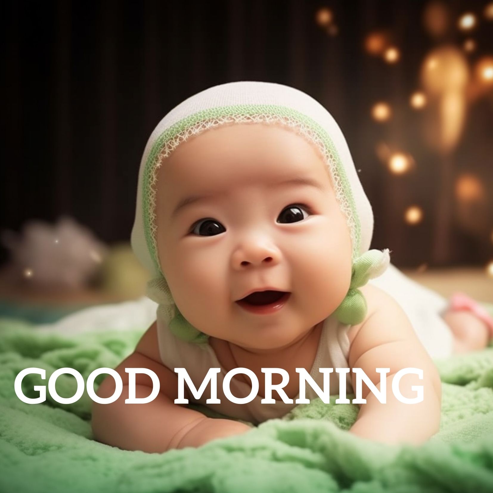 cute baby good morning wallpaper